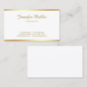 書道のエレガントな手書きの金ゴールドの原稿のフォント 名刺 (正面/裏面)