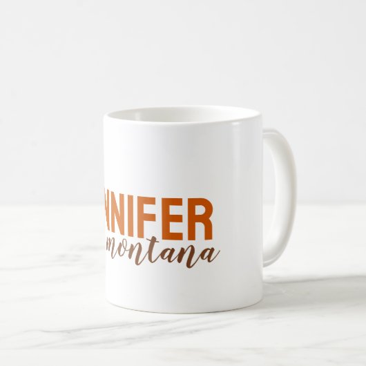 書道のエレガントプレーン独自の名前を追加 コーヒーマグカップ (正面右)