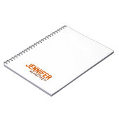 書道のエレガントプレーン独自の名前を追加 ノートブック (左側)