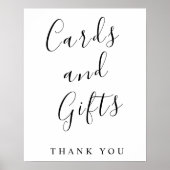 書道のカードとギフトサイン ポスター (正面)