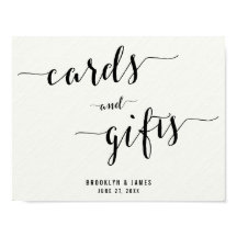 書道のカードと結婚ギフトのサイン11x8.5