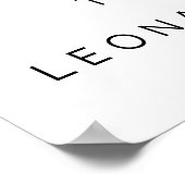 書道のカードと贈り物が白黒で表示される ポスター (角)