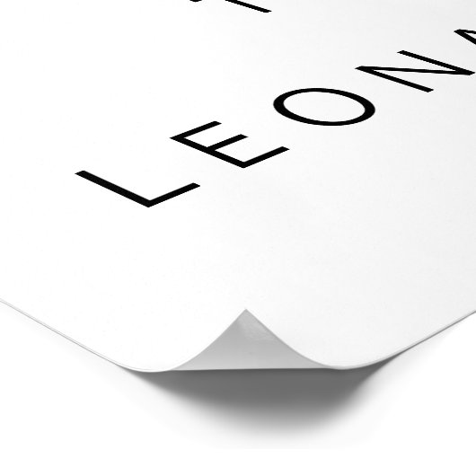 書道のカードと贈り物が白黒で表示される ポスター (角)