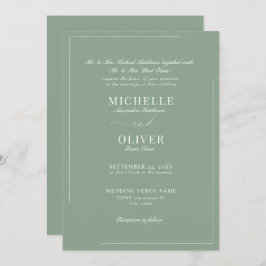 書道のクラシックモダン結婚式招待状 招待状