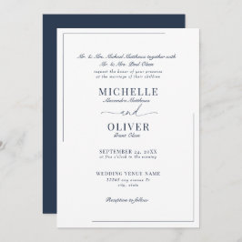 書道のクラシックモダン結婚式招待状 招待状