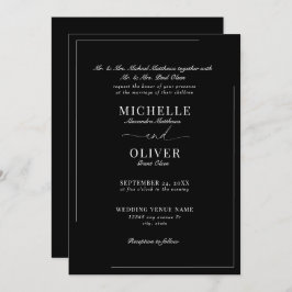 書道のクラシックモダン結婚式招待状 招待状