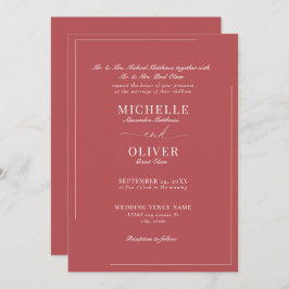 書道のクラシックモダン結婚式招待状 招待状