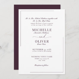 書道のクラシックモダン結婚式招待状 招待状