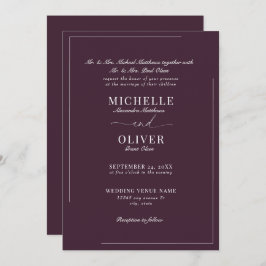 書道のクラシックモダン結婚式招待状 招待状