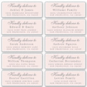 書道のゲストア結婚ドレスPinkに配信 シール (正面)