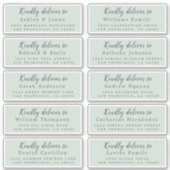 書道のゲスト結婚住所 シールへ シール (正面)