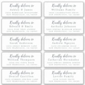 書道のゲスト結婚住所 シールへ シール (正面)