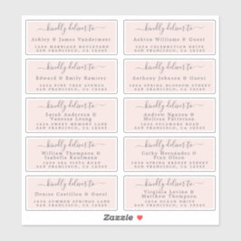 書道のゲスト結婚住所 シールへ シール