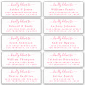 書道のゲスト結婚住所 シールへ シール (正面)