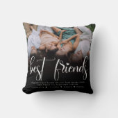 書道のスクリプ最高のトフレンド写真と文字 クッション (正面)