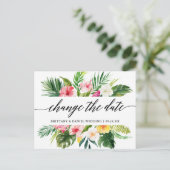 書道のトロピカル日付の変更 ポストカード (スタンド正面)