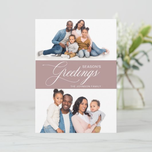 書道のフォトシーズンのご挨拶 シーズンカード (スタンド正面)