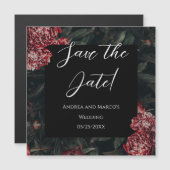 書道のフローラゴシック結婚式の日付を保存 マグネット招待状 (正面/裏面)