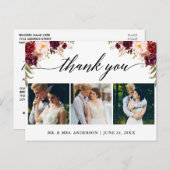 書道のブルゴ結婚ンディの写真ありがとう ポストカード (正面/裏面)