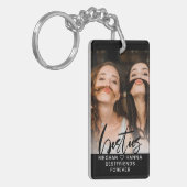 書道のベスティーズミニマルオーバーレイ写真 キーホルダー (正面左)