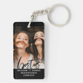 書道のベスティーズミニマルオーバーレイ写真 キーホルダー (裏面)