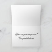 書道のペンおよび星のGradutionカード カード (内部)