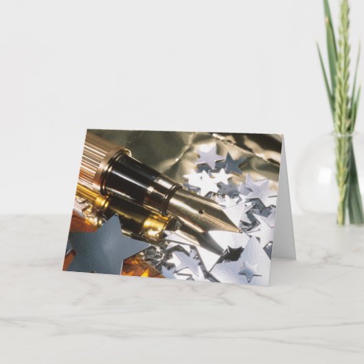 書道のペンおよび星のGradutionカード カード (正面)