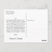 書道のミセス結婚の発表の失敗 ポストカード (裏面)