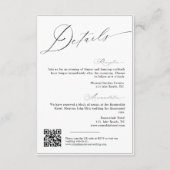 書道のミニマル結婚リストスクリプト詳細 エンクロージャーカード (正面)