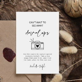 書道のモダン使い捨て結婚カメラのサイン ポスター