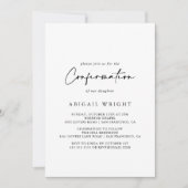 書道のモダン確認 招待状 (正面)