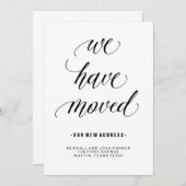 書道の住所のモダン変更 案内状 (正面/裏面)