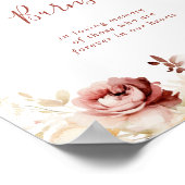 書道の優美なフローラろうそく火傷の看板 ポスター (角)