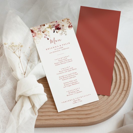 書道の優雅なフローラディナー メニュー