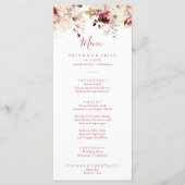 書道の優雅なフローラディナー メニュー (正面)