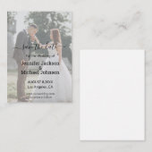 書道の写真の招待状結婚を保存する ノートカード (正面/裏面)