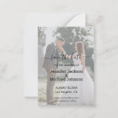 書道の写真の招待状結婚を保存する ノートカード (正面)