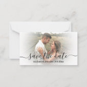 書道の写真モダンを結婚保存する ノートカード (正面)