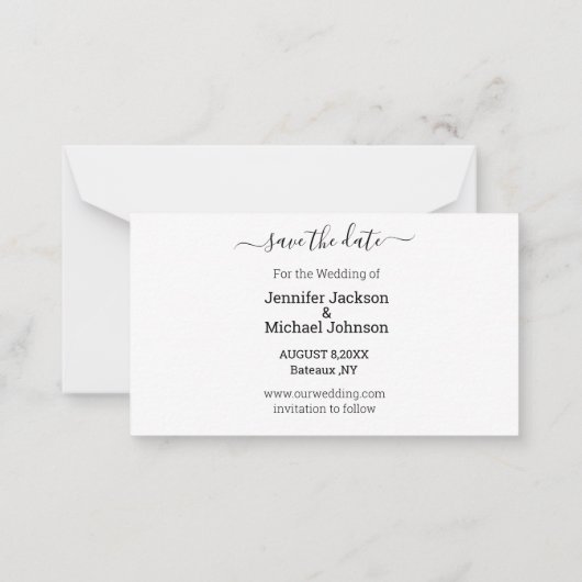 書道の写真モダンを結婚保存する ノートカード (裏面)