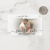 書道の写真モダンを結婚保存する ノートカード (正面/裏面インサイチュ)