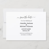 書道の写真モダンを結婚保存する ノートカード (裏面)