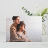 書道の写真日付カードQRコードの保存 セーブザデート (スタンド正面)