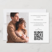 書道の写真日付カードQRコードの保存 セーブザデート (裏面)