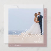 書道の写真結婚したと明るい シーズンカード (正面)