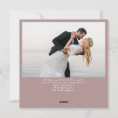 書道の写真結婚したと明るい シーズンカード (裏面)