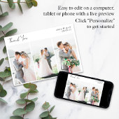 書道の写真結婚をありがとう カード