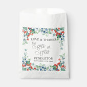 書道の冬の結婚式 フェイバーバッグ (正面)