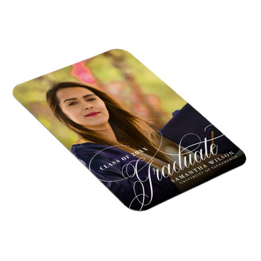 書道の卒業発表写真 マグネット (右側)