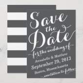 書道の原稿のセーブ・ザ・デート案内 招待状 (正面/裏面)