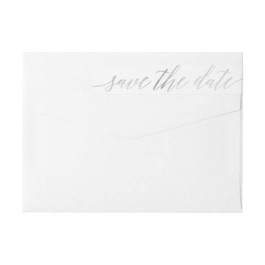 書道の原稿のフェイクな銀ぱくの差出人住所 ラップアラウンドラベル (裏面)